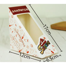 Boîte d&#39;emballage de sandwich de fenêtre de triangle
